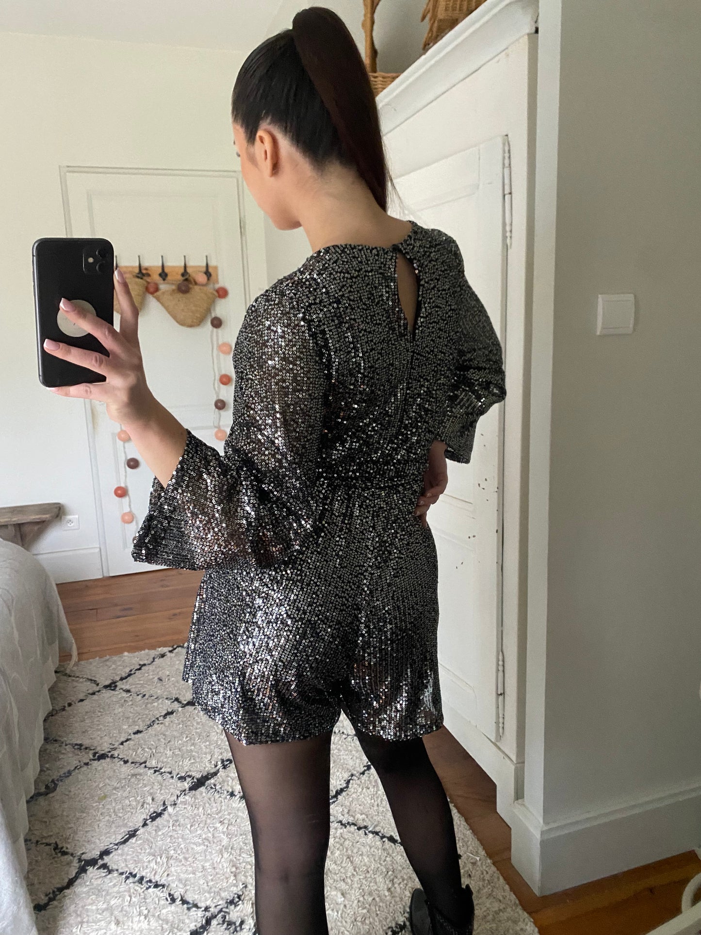 Combi-short Jeanne - Argent