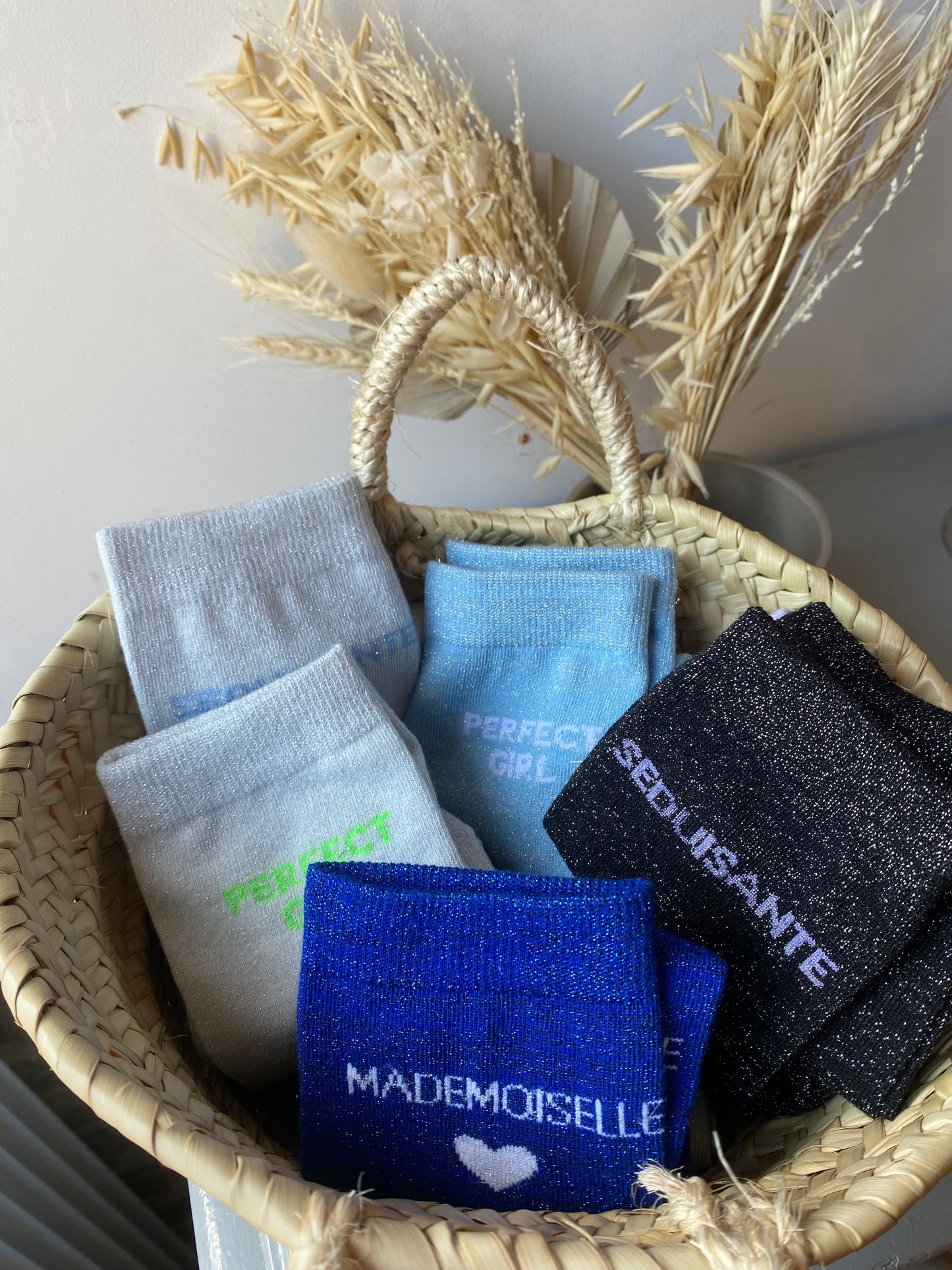 Chaussettes paillettes « séduisante »