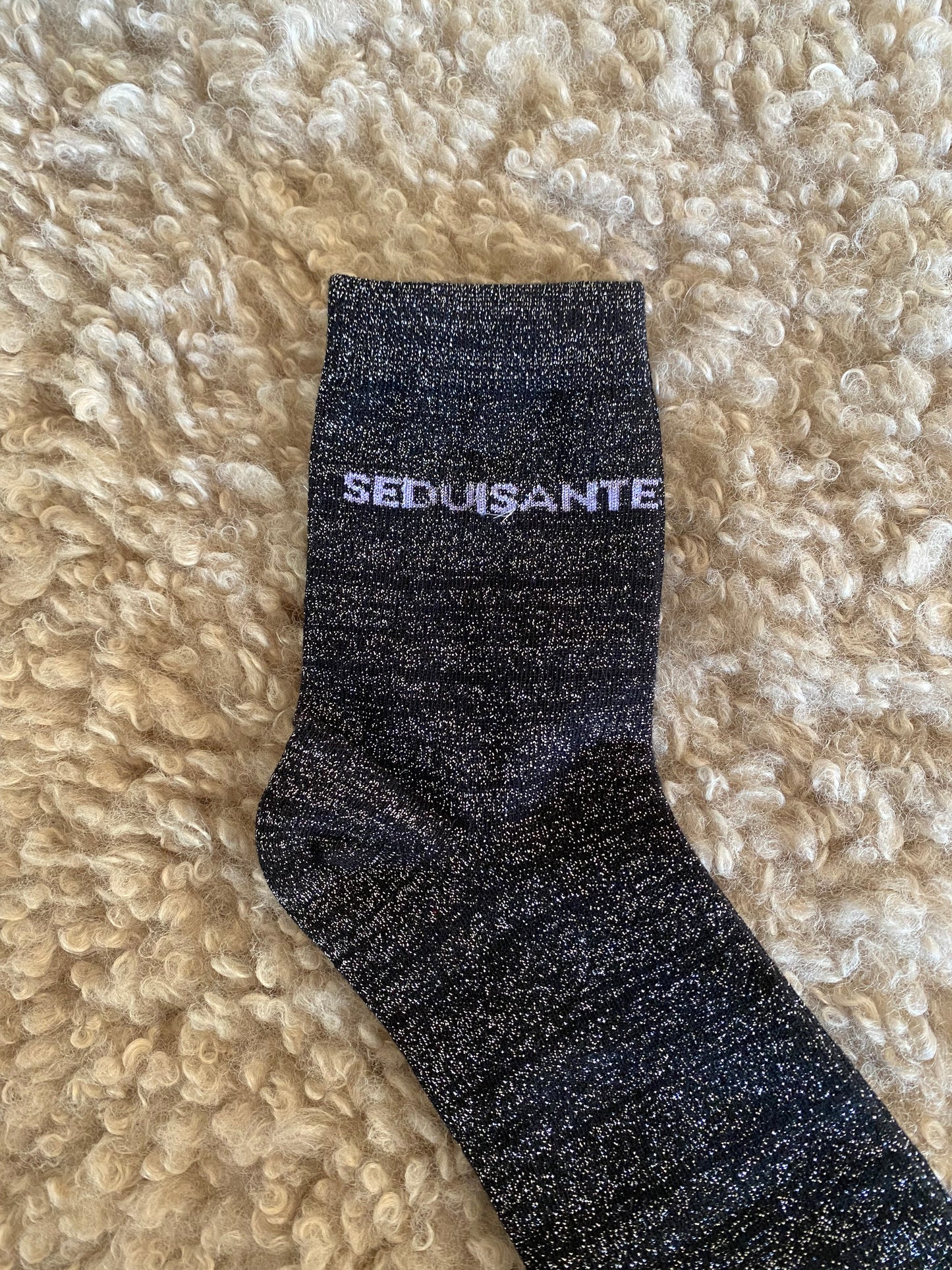 Chaussettes paillettes « séduisante »