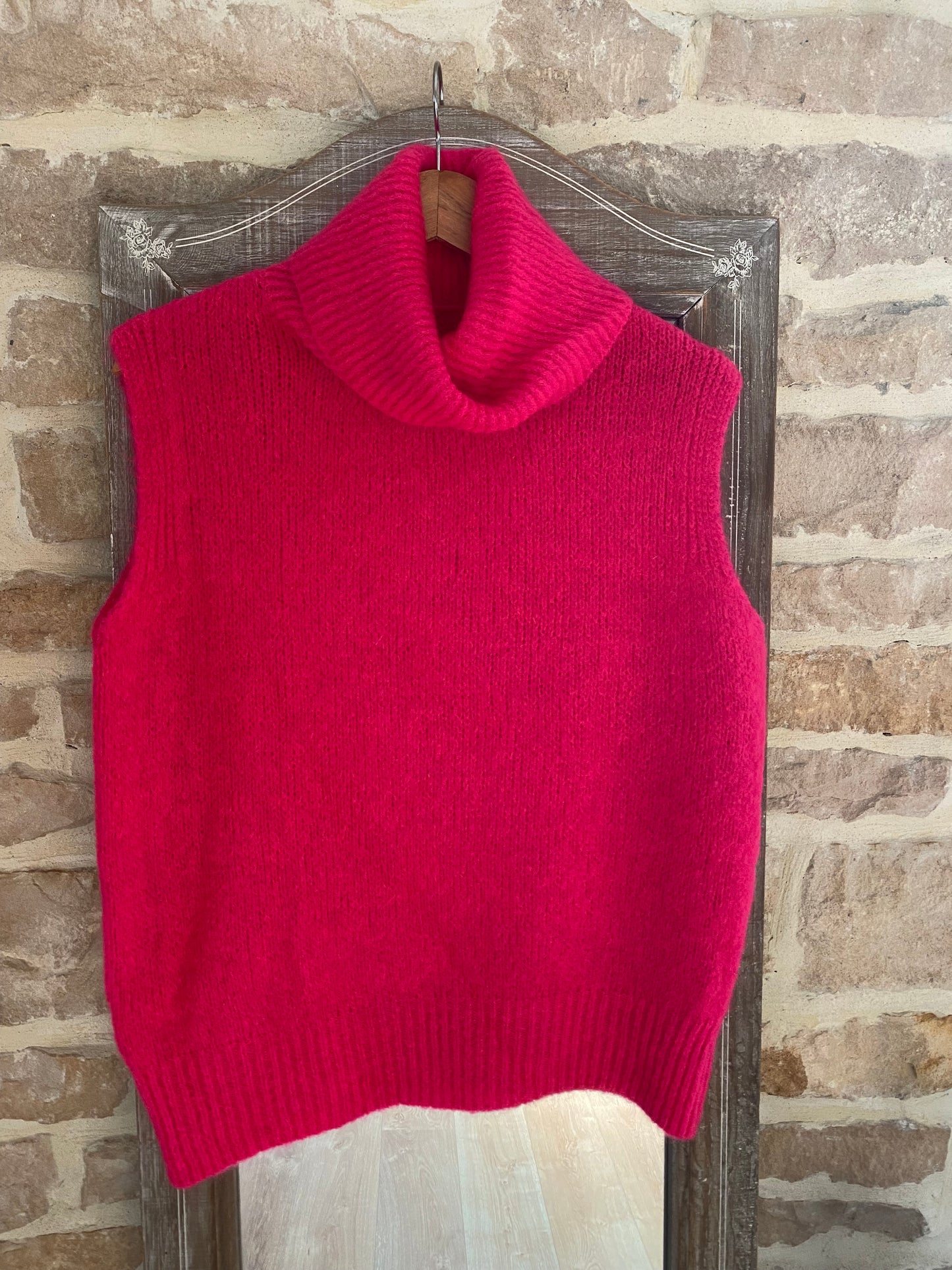 Pull sans manche Gersende - Fuchsia