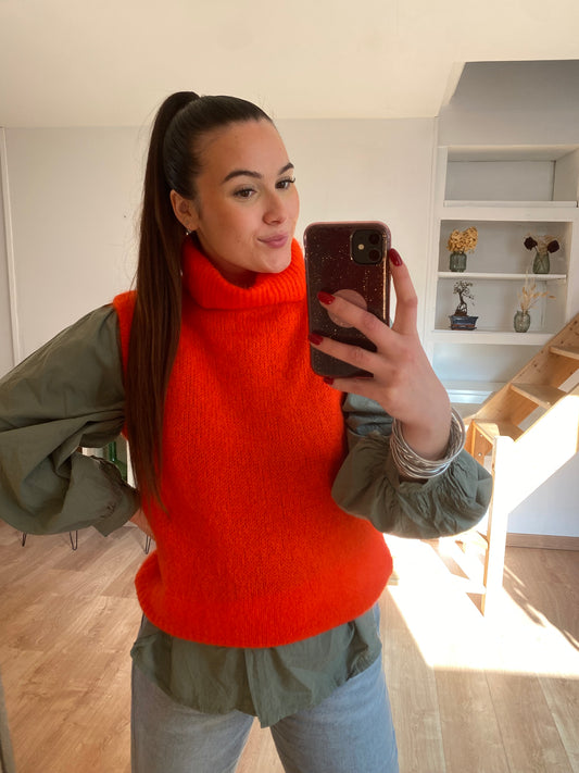 Pull sans manche Gersende - Orange