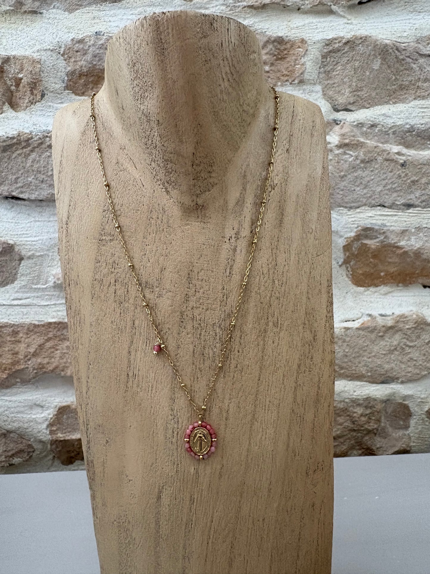 Collier vierge - Rose