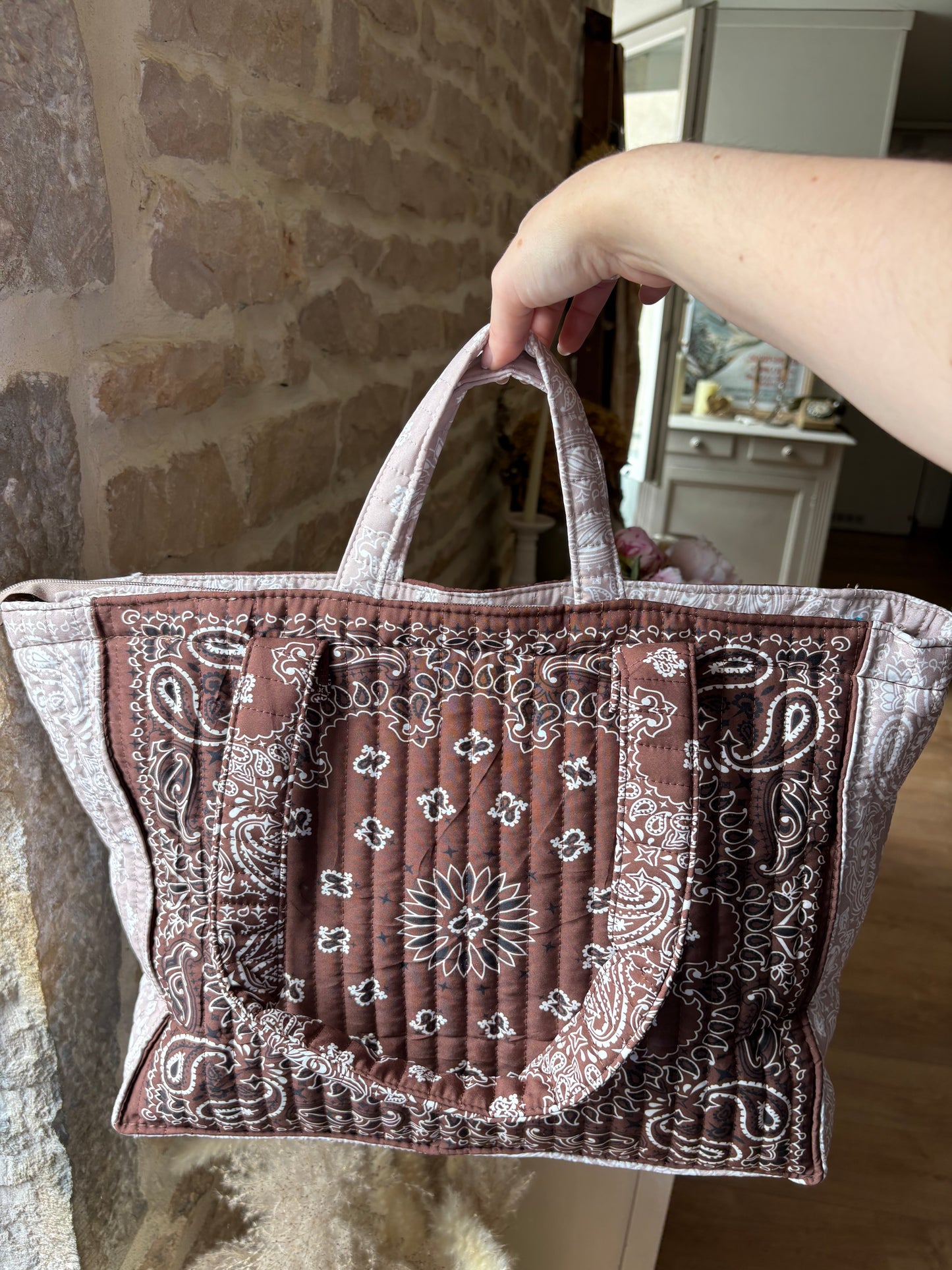 Sac matelassé bandana
