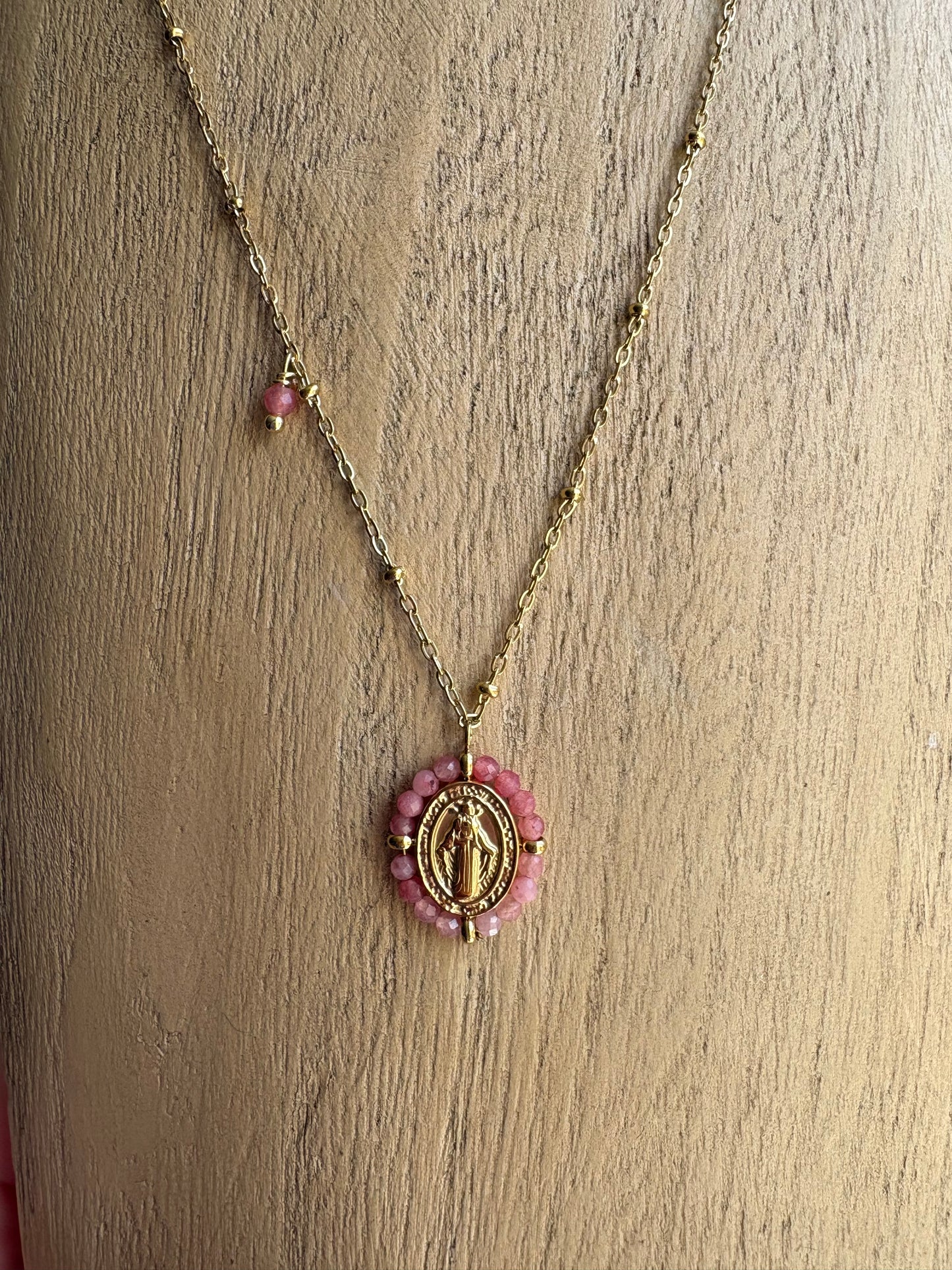 Collier vierge - Rose