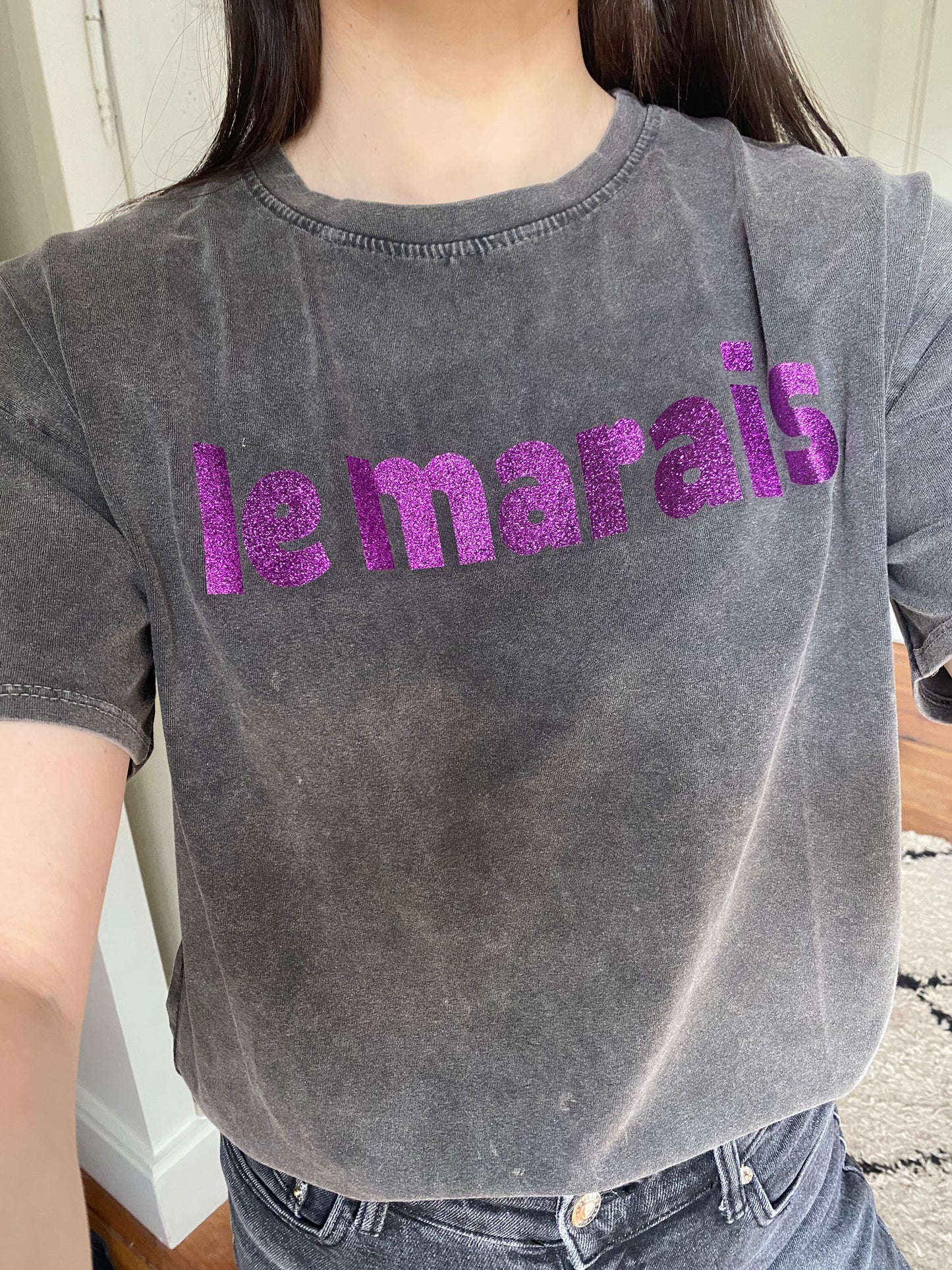 Tee-shirt Le Marais - Gris et violet
